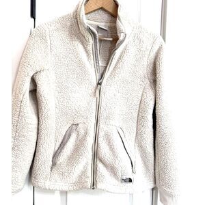 The North Face Cream Sherpa Fleece Full-Zip Jacket - Size XS ❄️✨